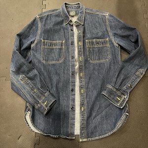 J. Crew work shirt selvedge denim